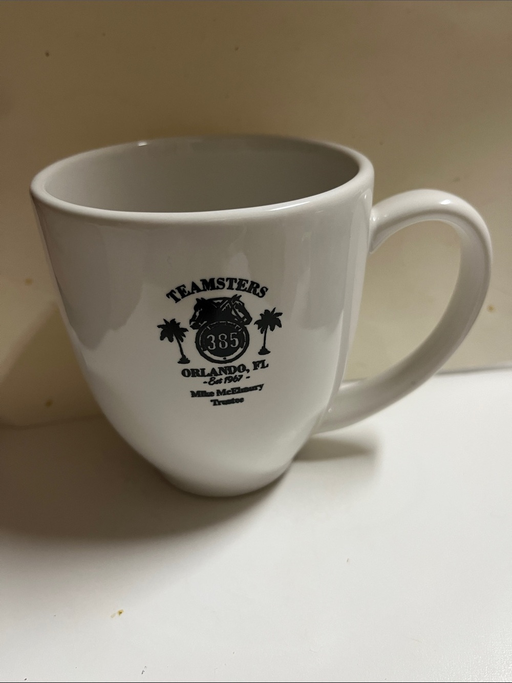 Teamsters Orlando FL 385 White Ceramic Coffee Mug